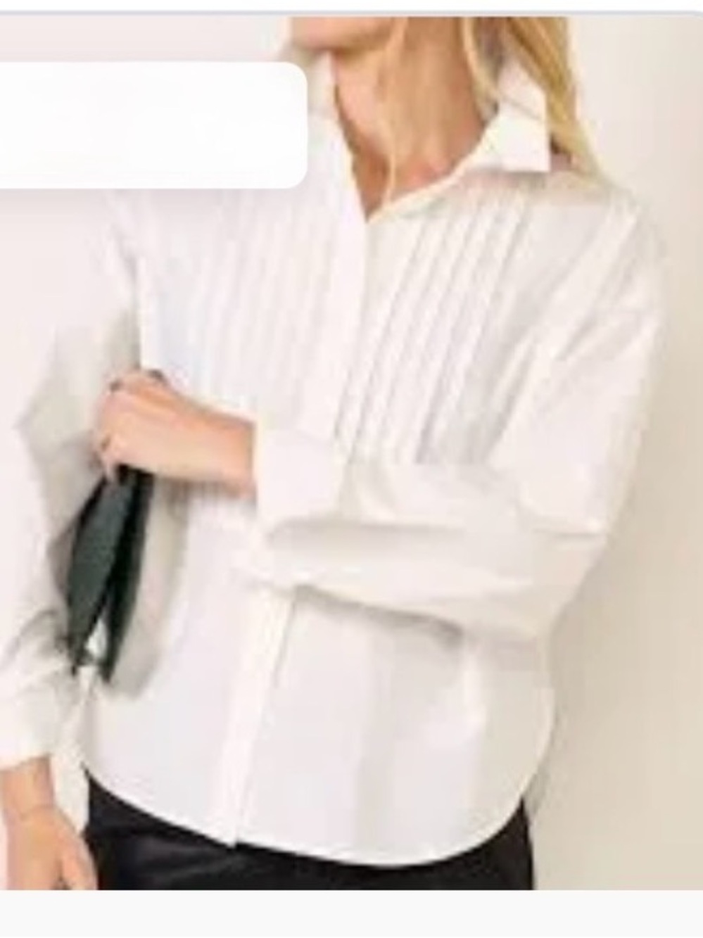 NWT Jcrew Classic White Pleated Front Shirt women’s